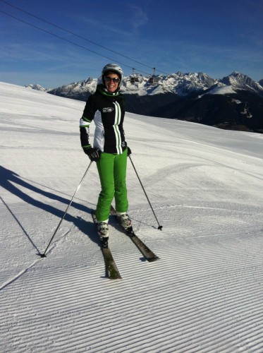 Anja auf der Piste
