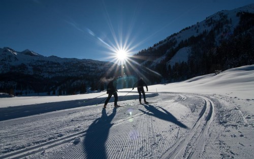 Langlaufen & Biathlon in einer winterlichen Landschaft in Obertauern, Lungau